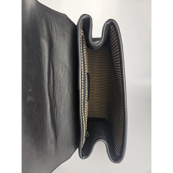 Brighton Black & Brown Croco Embossed‎ Leather Shoulder Bag Purse - Picture 5 of 8